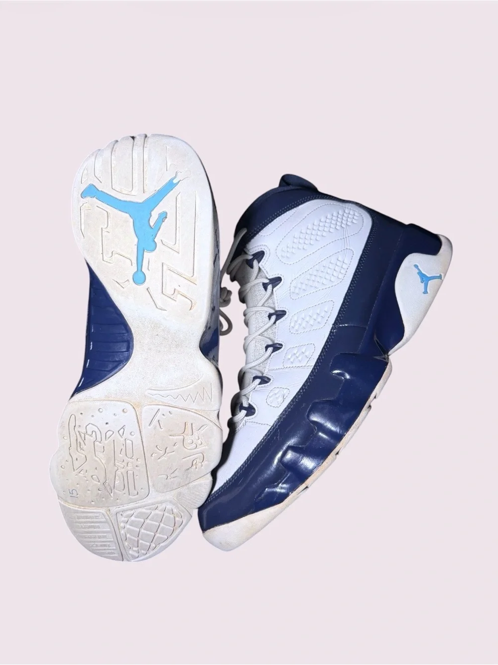 Size 10 - Air Jordan 9 Retro University Blue 302370-145 OG White UNC